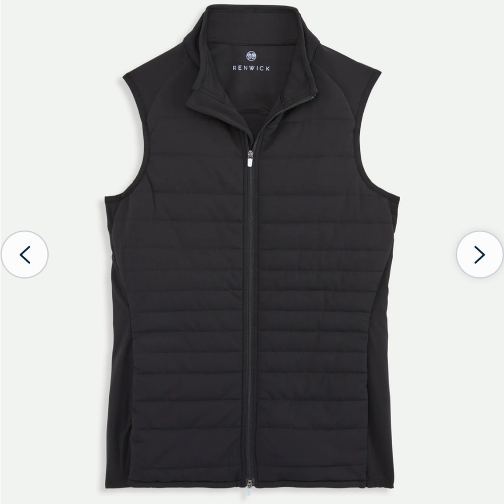 Renwick Quilted Zip-Front Vest - Black
